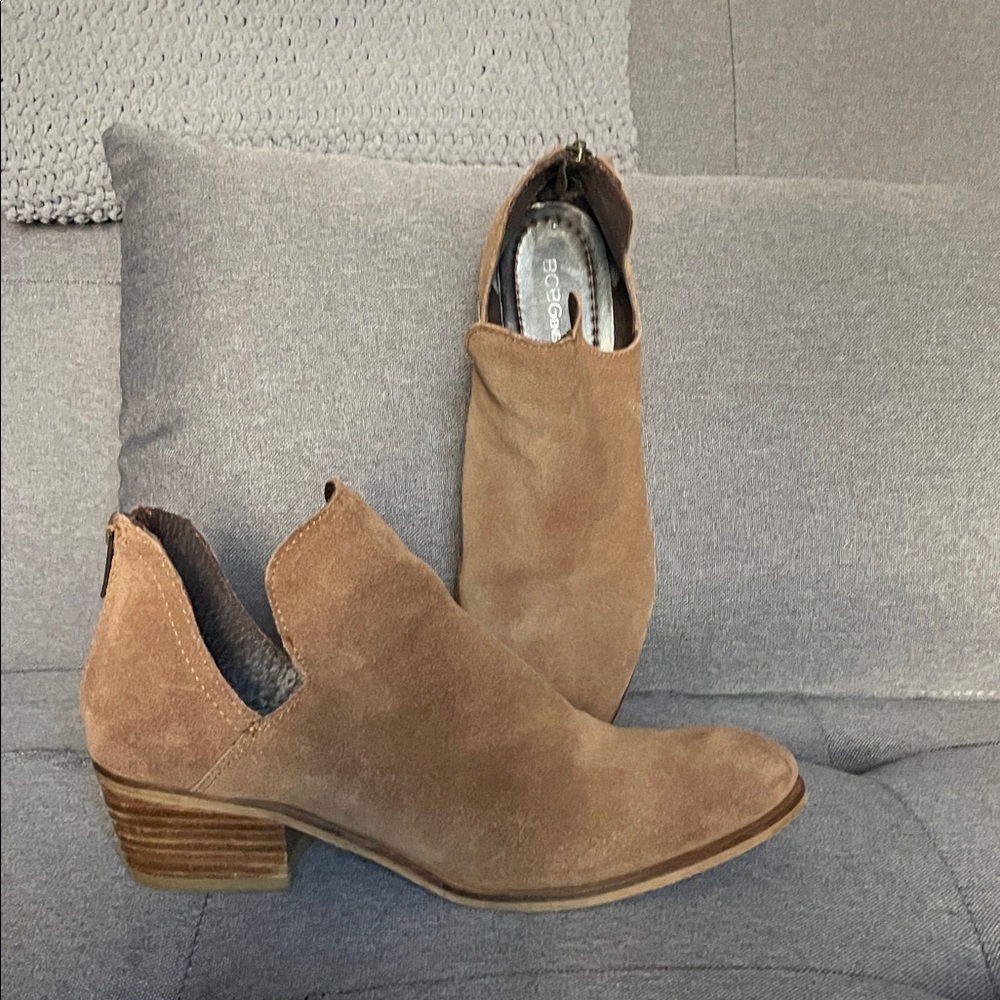 BCBGeneration Women's Brown Suede Ankle Booties